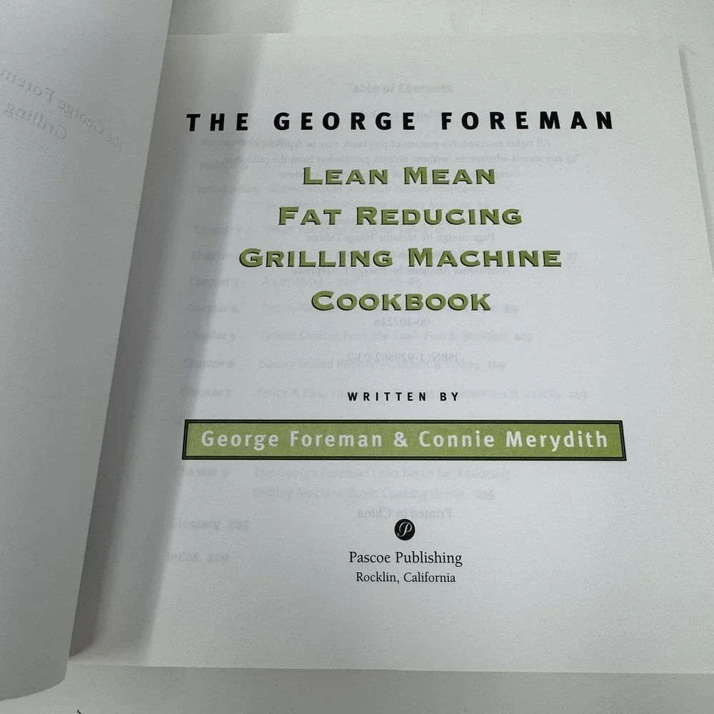 The George Foreman Lean Mean Fat Reducing‎ Grilling Machine Cookbook Pascoe PB